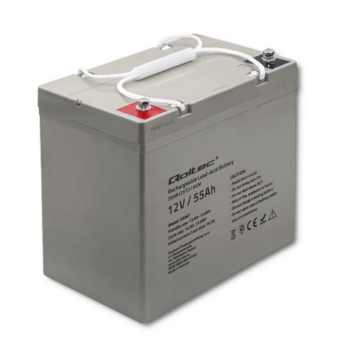 Akumulator AGM Qoltec 12V | 55Ah - 1135665