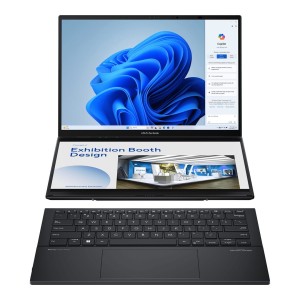 ASUS Zenbook Duo OLED UX8406MA-PZ050W Ultra 7 155H 14.0" Touch 3K OLED 120Hz 400nits Glossy 32GB LPDDR5X SSD1TB Intel Arc Graphics WLAN+BT Cam 75WHrs Win11 Inkwell Gray (WYPRZEDAŻ)