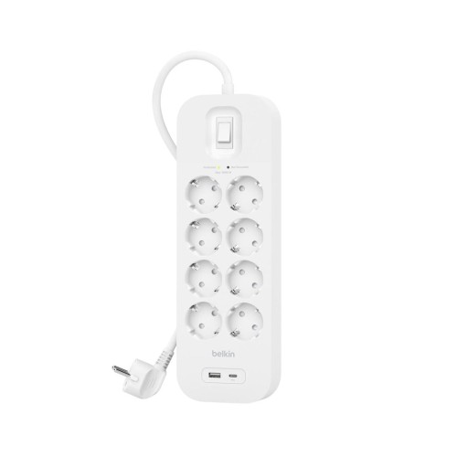 POWER STRIP WITH SURGE/PROTECTION 8-SOCKET WITH 1 X USB - 2140123