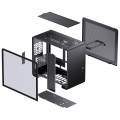 Obudowa Jonsbo U4 Mini Micro-ATX, Szkło Hartowane - Czarna - 2157057
