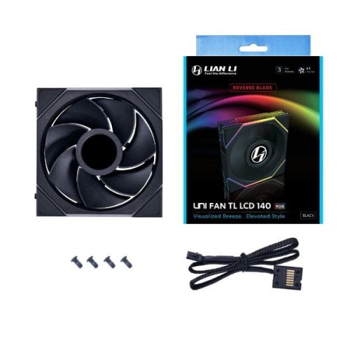 Lian Li UNI FAN TL LCD Series Wentylator z odwróconymi łopatkami - 140mm, - 2158931