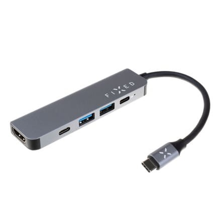 Poprawiono | 5-portowy USB-C HUB Mini do laptopów i tabletów | FIXHU-MN-GR | Szary - 2162971