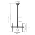 Uchwyt Sufitowy TV LCD/LED 37-70 Cali 50kg Pełna Regulacja - 2182687