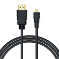Kabel HDMI - micro HDMI Savio CL-40/M 2m czarny, złote k. v1.4 - 2129827