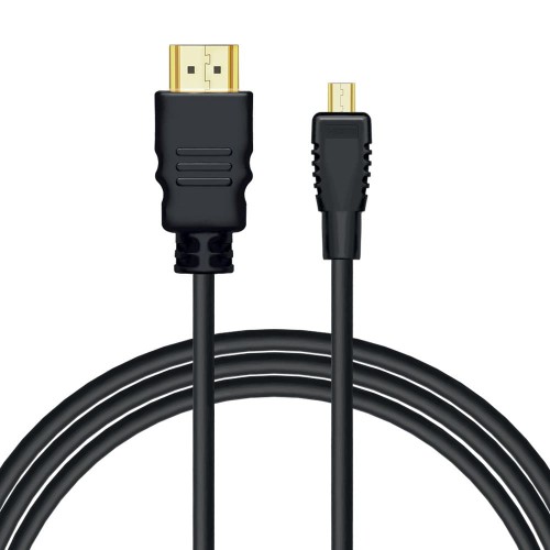 Kabel HDMI - micro HDMI Savio CL-40/M 2m czarny, złote k. v1.4 - 2129827