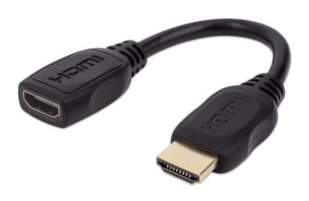 MANHATTAN PRZEDŁUŻACZ KABEL HDMI-HDMI 2.0 M/F 20CM - 2129796