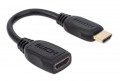 MANHATTAN PRZEDŁUŻACZ KABEL HDMI-HDMI 2.0 M/F 20CM - 2129797