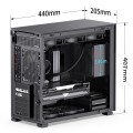 Obudowa Jonsbo D41 MESH Screen ATX, szkło hartowane - czarna - 2157098