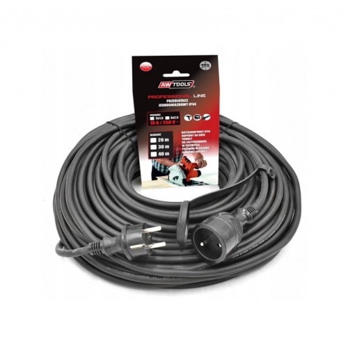 AWTOOLS PRZEDŁUŻACZ PROFESJONALNY 10m 3x1,5mm /IP44 16A/4000W - 2140054