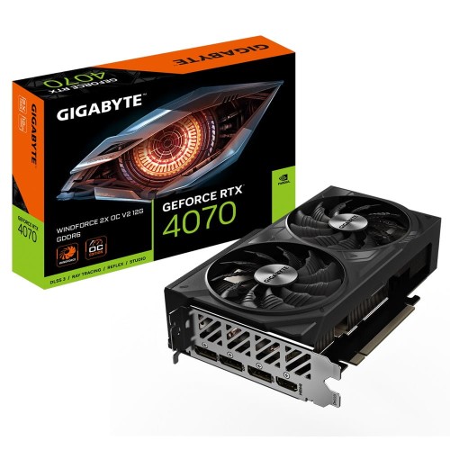 Karta graficzna Gigabyte GeForce RTX 4070 WINDFORCE 2X OC V2 12GB GDDR6X DLSS 3 - 2184366