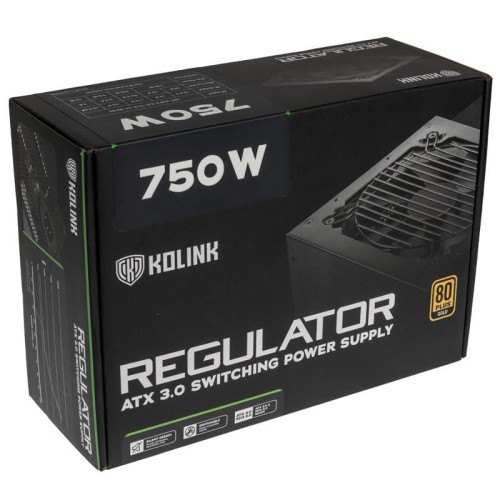 Kolink Regulator 80 PLUS Gold PSU, ATX 3.0, PCIe 5.0, modular - 750 Watts - 2185800