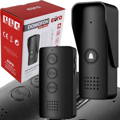 Domofon EURA ADP-09A3 czarny, głośnomówiący - 2128665