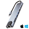 Stacja dokująca USB-C Media-Tech 8 in 1 GIGA LAN HUB MT5046 - 2163112