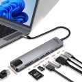 Stacja dokująca USB-C Media-Tech 8 in 1 GIGA LAN HUB MT5046 - 2163116