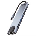 Stacja dokująca USB-C Media-Tech 8 in 1 GIGA LAN HUB MT5046 - 2163113