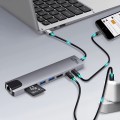 Stacja dokująca USB-C Media-Tech 8 in 1 GIGA LAN HUB MT5046 - 2163118