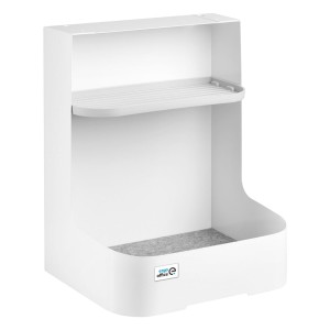 Pojemnik podbiurkowy / organizer z półką na akcesoria Ergo Office, biały, max. 5kg,  ER-442