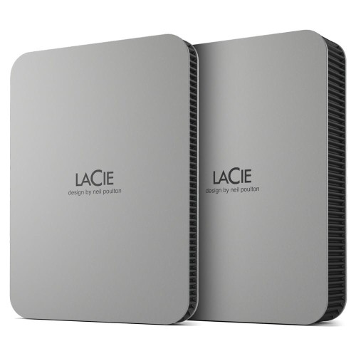 LACIE Mobile Drive HDD USB-C 2TB 2.5inch Moon Silver with USB-C cable - 1897456