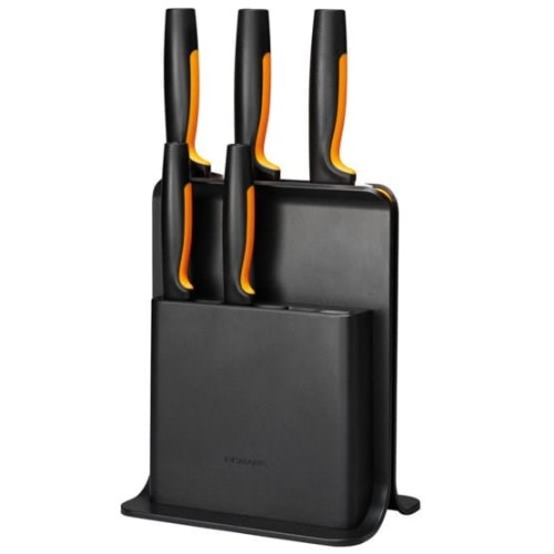 FISKARS ZESTAW 5 NOŻY W BLOKU CZARNYM  FUNCTIONAL FORM - 1909345