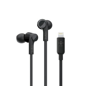 BELKIN SŁUCHAWKI DOUSZNE LIGHTNING, CZARNE
