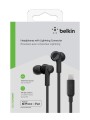 BELKIN SŁUCHAWKI DOUSZNE LIGHTNING, CZARNE - 2112276