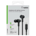 BELKIN SŁUCHAWKI DOUSZNE LIGHTNING, CZARNE - 2112275