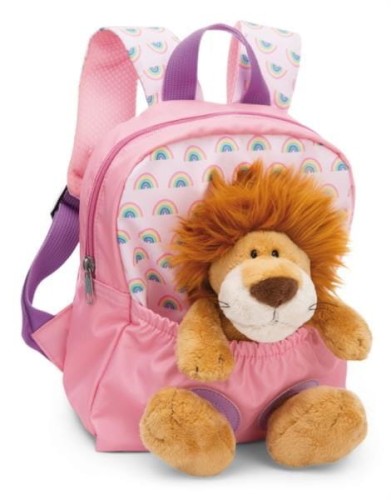 NICI 49849 Plecak 21x26cm różowy + maskotka Lew 25cm - 2113419