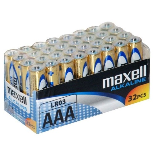 MAXELL Bateria alkaliczna ALKALINE LR03 AAA FOLIA karton zestaw 32 sztuki (8 zgrzewek po 4 sztuki) - 2113642