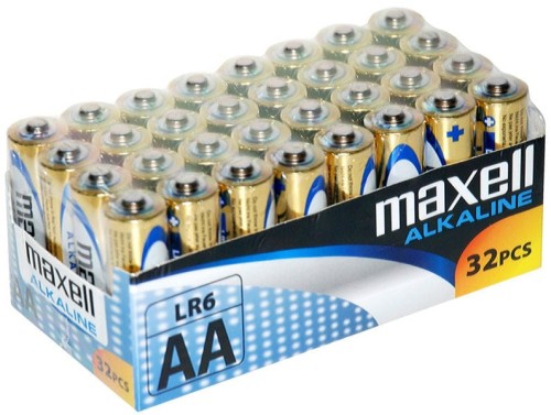 MAXELL Bateria alkaliczna ALKALINE LR06 AA FOLIA karton 32 sztuki (8 zgrzewek po 4 sztuki) - 2113653