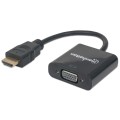 Manhattan 151467 adapter kablowy 0,3 m HDMI Typu A (Standard) VGA (D-Sub) Czarny - 2128949
