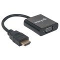 Manhattan 151467 adapter kablowy 0,3 m HDMI Typu A (Standard) VGA (D-Sub) Czarny - 2128950