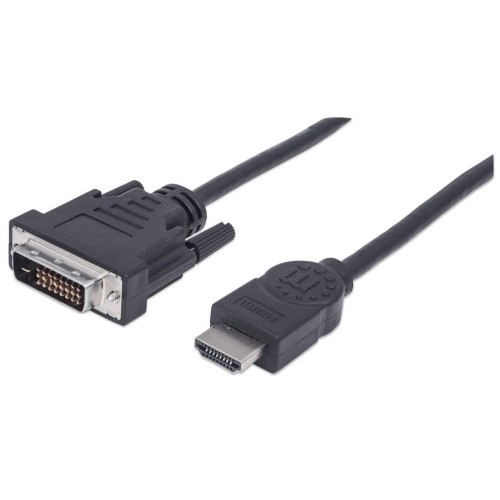 Manhattan 372503 adapter kablowy 1,8 m HDMI Typu A (Standard) DVI-D Czarny - 2129680