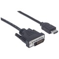 Manhattan 372503 adapter kablowy 1,8 m HDMI Typu A (Standard) DVI-D Czarny - 2129677