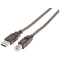 Kabel USB 2.0 aktywny USB-A na USB-B M/M 11m - 2130788