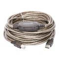 Kabel USB 2.0 aktywny USB-A na USB-B M/M 11m - 2130790