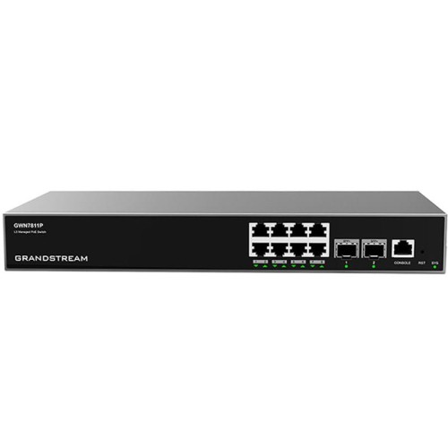 Grandstream GWN 7811P POE 8GE 2SFP+ zarządzalny switch L3 - 2133135