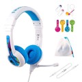 Słuchawki dla dzieci 3+ 85dB z mikrofonem School+ niebieskie - 2165436