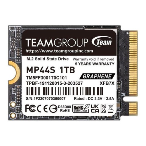 Dysk SSD Team Group MP44S 1TB M.2 PCIe NVMe Gen4 x4 2230 (5000/3500) - 1939874