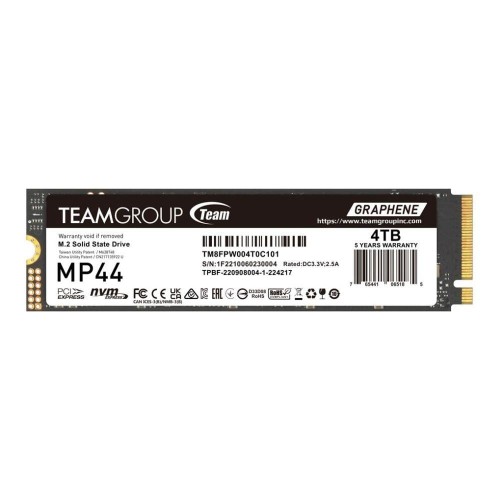 Dysk SSD Team Group MP44 4TB M.2 PCIe NVMe Gen4 x4 2280 (7400/6900) - 1939899