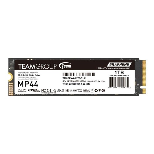 Dysk SSD Team Group MP44 1TB M.2 PCIe NVMe Gen4 x4 2280 (7400/6500) - 1939878