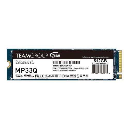 Dysk SSD Team Group MP33Q 512GB M.2 PCIe NVMe Gen3 x4 2280 (2750/1350) QLC - 1939903