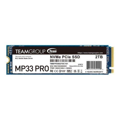 Dysk SSD Team Group MP33 PRO 2TB M.2 PCIe NVMe Gen3 x4 2280 (2400/2100) - 1939886
