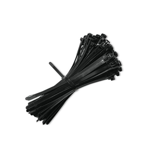 Opaski zaciskowe Qoltec wielorazowe/trytytki | 7.2*200mm | Nylon UV | Czarne - 1379787