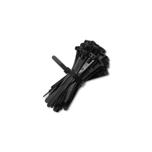 Opaski zaciskowe Qoltec wielorazowe/trytytki | 7.2*100mm | Nylon UV | Czarne