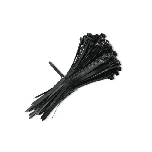 Opaski zaciskowe Qoltec wielorazowe/trytytki | 4.8*200mm | Nylon UV | Czarne - 1379847