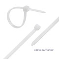 Opaski zaciskowe Qoltec trytytki | 4.8*160mm | Nylon UV | Białe - 1379864