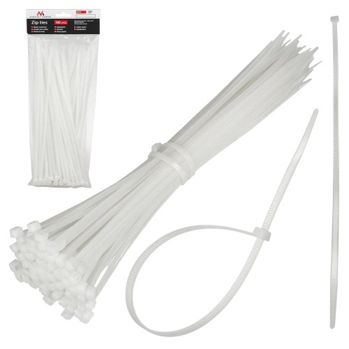 Opaski zaciskowe (100 sztuk) Maclean MCTV-463 W - białe, 3,6x250mm - 973370