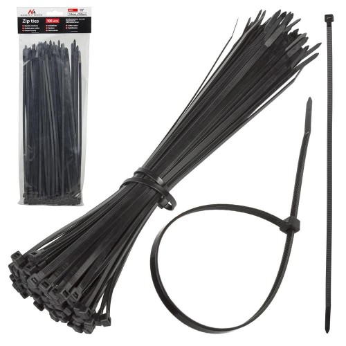 Opaski zaciskowe (100 sztuk) Maclean MCTV-463 B - czarne, 3,6x250mm - 973375
