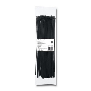Opaska zaciskowa Qoltec 3.6*300 | 100szt | nylon UV | Czarna