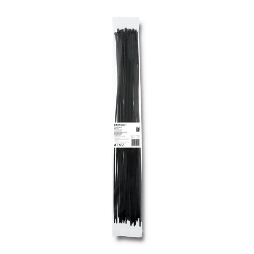 Opaska zaciskowa Qoltec | 4.8*500 | 50szt | nylon UV | Czarna - 973802
